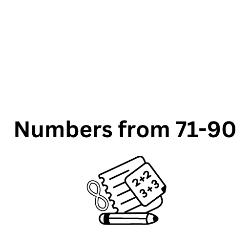 Numbers from 71-90